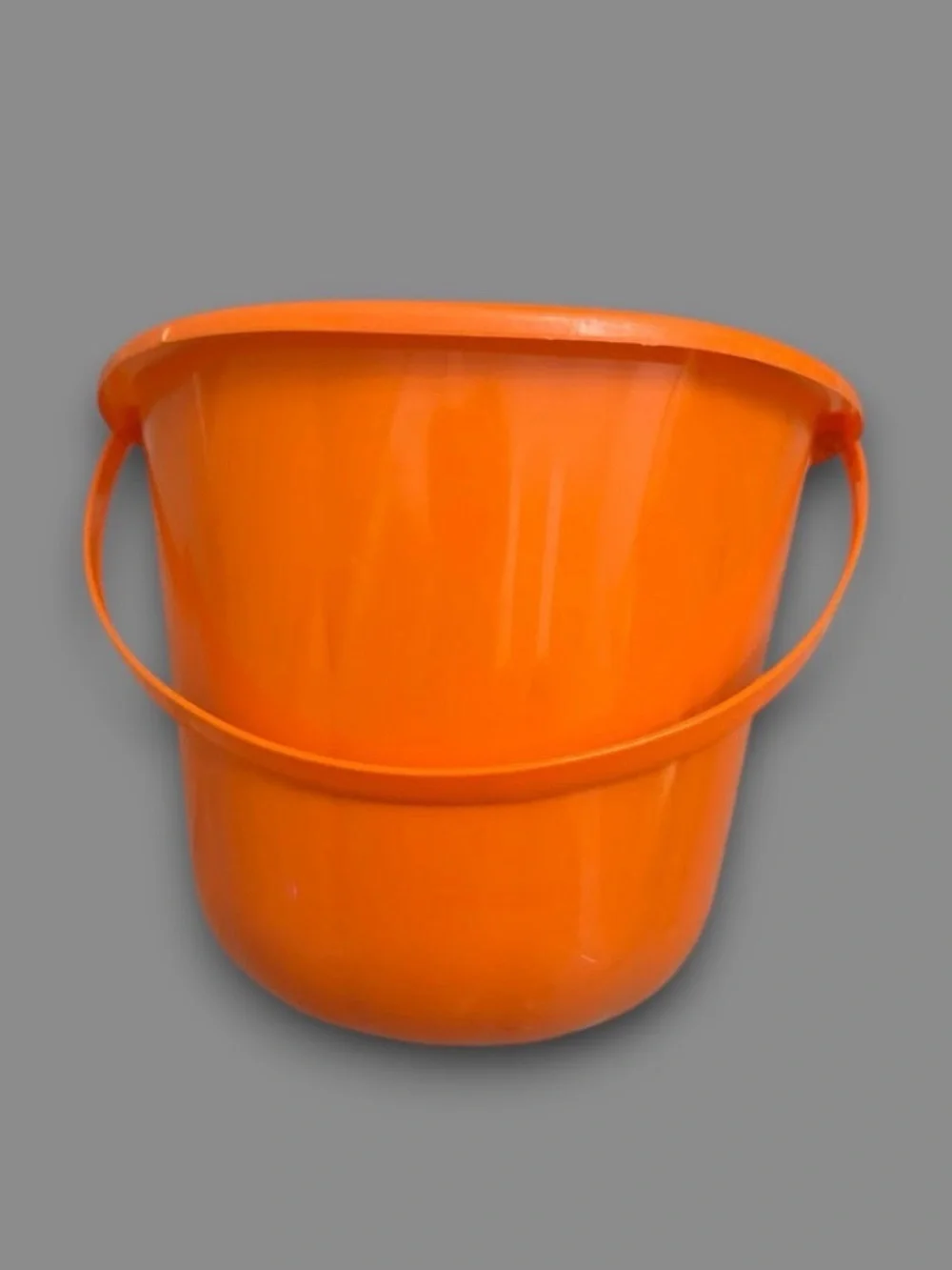 Orange Halloween Trick or Treat Candy Bucket Witch Bat Cat Plastic Pail